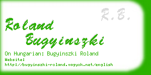roland bugyinszki business card